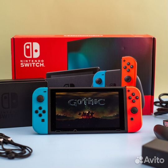 Nintendo Switch, rev. 2, прошитая, 128 GB