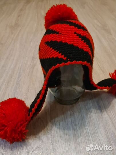 Шапка ушанка вязаная