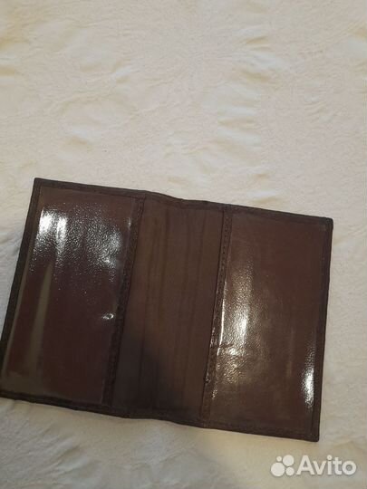 Кошелек женский и обложка на паспорт, кожа