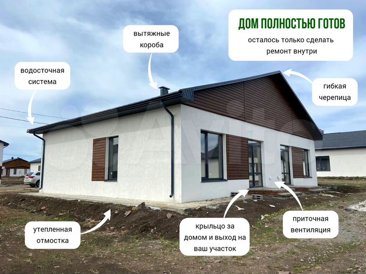 Дом 89 м² на участке 4 сот.