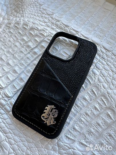 Чехол на iPhone 11,12,13,14,15 из кожи крокодила