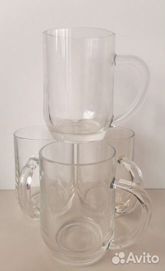 Пивная кружка стеклянная, фарфор