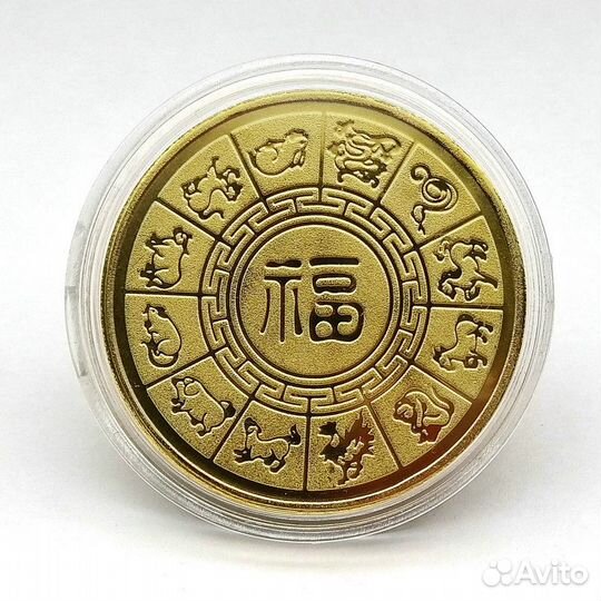 Золотая монета двенадцать зодиаков, тигр 2022