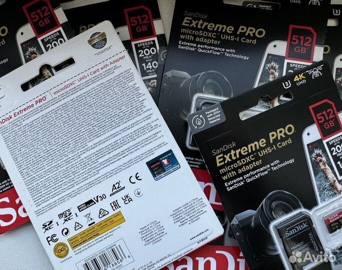 Карта памяти SanDisk Extreme Pro 512 Gb