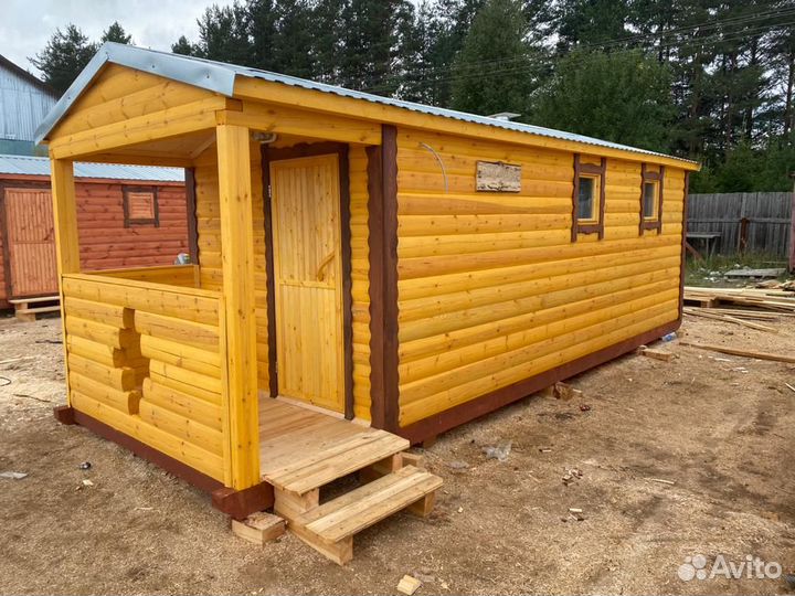 Сруб бани 7,0 на 2,25 метров