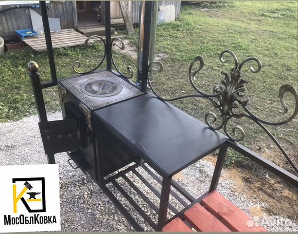 Кованые мангалы с крышей