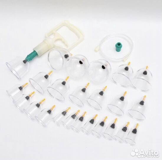 Вакуумные банки для хиджамы 24 шт