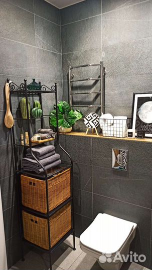 Корзина плетеная из бумажной лозы