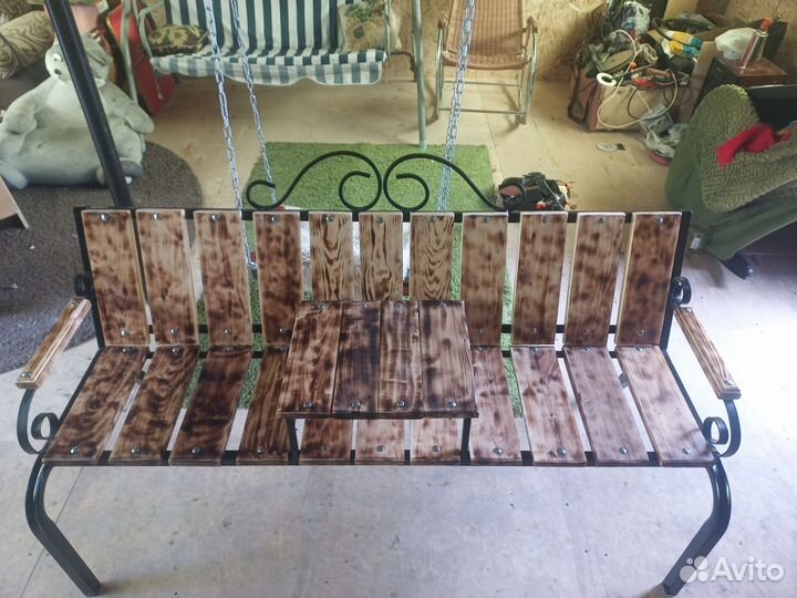 Лавка садовая со спинкой