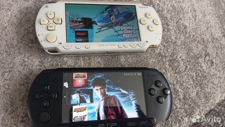 PSP fat + 9 игр, psp street + 62 игры