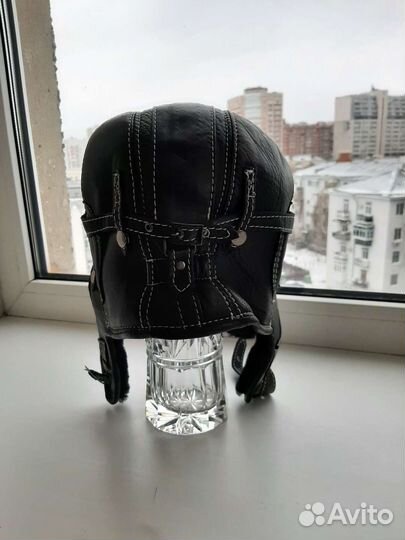 Шапка новая стилизованная кожа и овчина