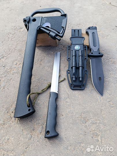 Топор туристический и нож кизляр 6в1