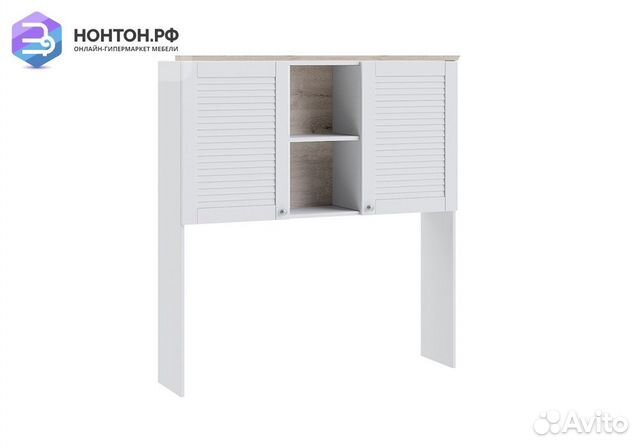 Шкаф настольный Ривьера дуб бонифацио / белый