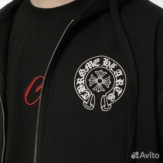 Зип худи Chrome Hearts черное