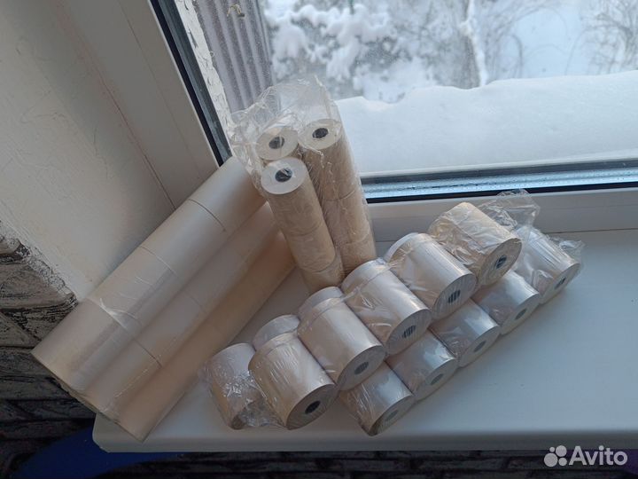 Кассовая лента, Чековая лента 5,5*5 см и 5,5*3, 7