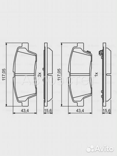 Тормозные колодки дисковые 0 986 494 766