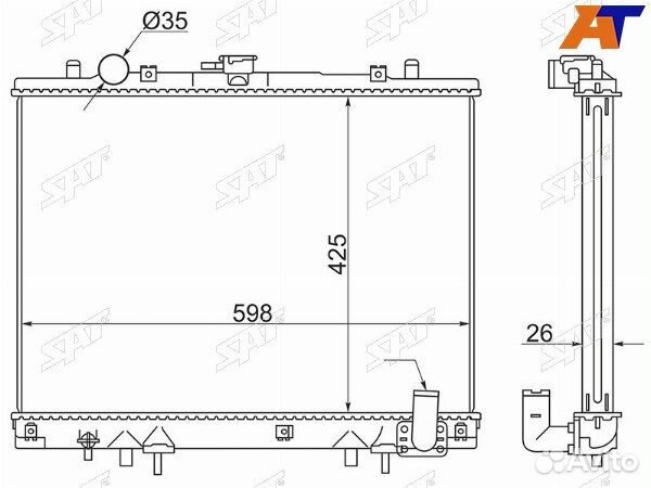 Радиатор mitsubishi L200, mitsubishi L200 96-06, mitsubishi L200/triton 96-05