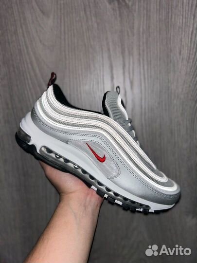 Кроссовки Nike Air Max 97 Silver Bullet серебро