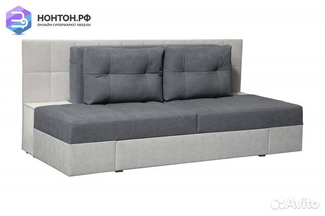 Диван трансформер Даллас темно-серый / светло-серы