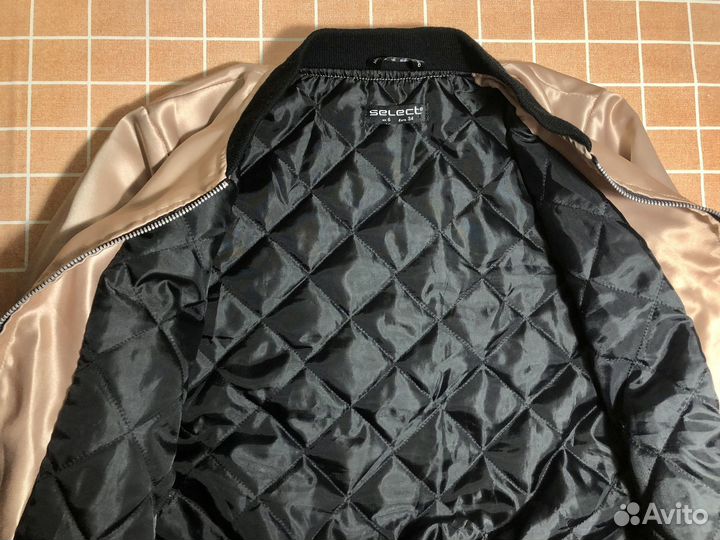 Куртка бомбер женская золотистая S