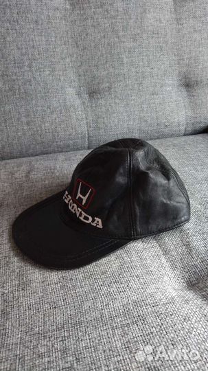 Бейсболка натуральная кожа