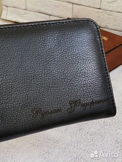 Мужской клатч из натуральной кожи с гравировкой