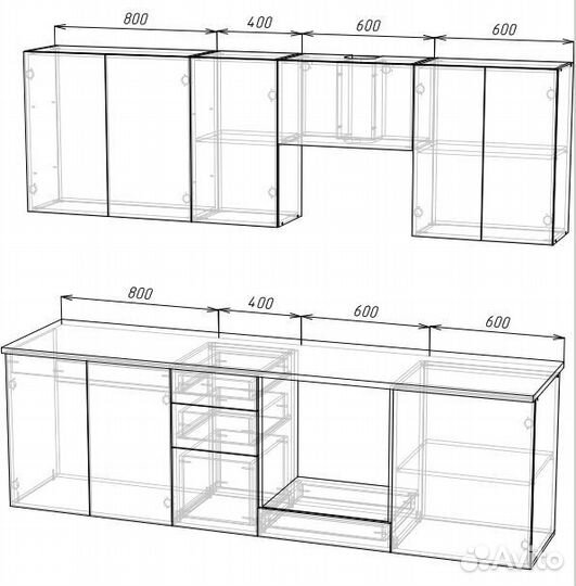 Кухня 2.4м цена за весь гарнитур