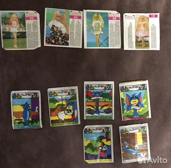 Вкладыши от жвательной резинки (жвачки)