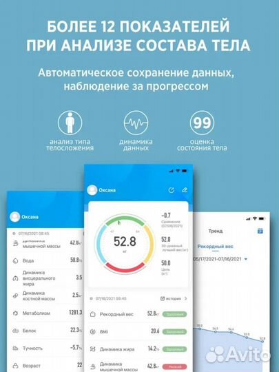 Весы напольные умные электронные