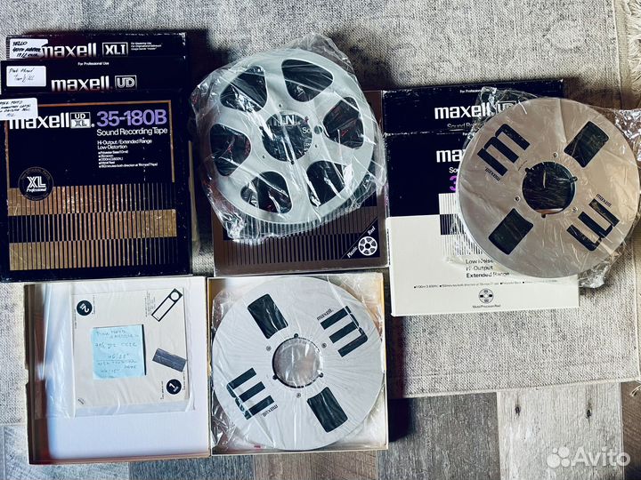 Магнитная лента катушки с записью maxell,agfa,lpr