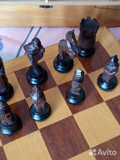 Шахматы деревянные старинные ручной работы