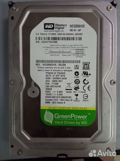 Жесткий диск Western Digital WD3200avvs 320Gb. Опт