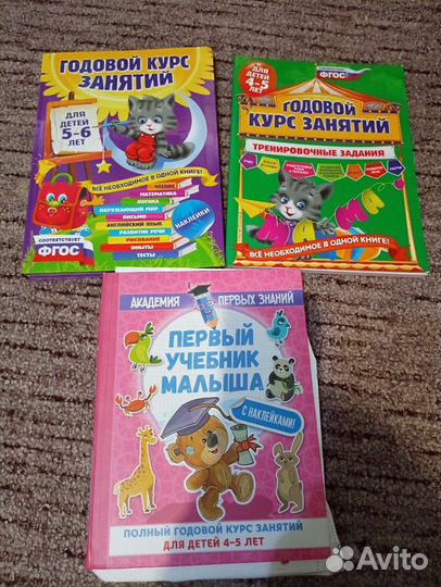 Прописи, обучающие книги, годовой курс