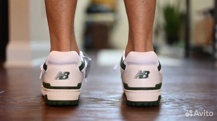 Кроссовки new balance 550 зелено-белые