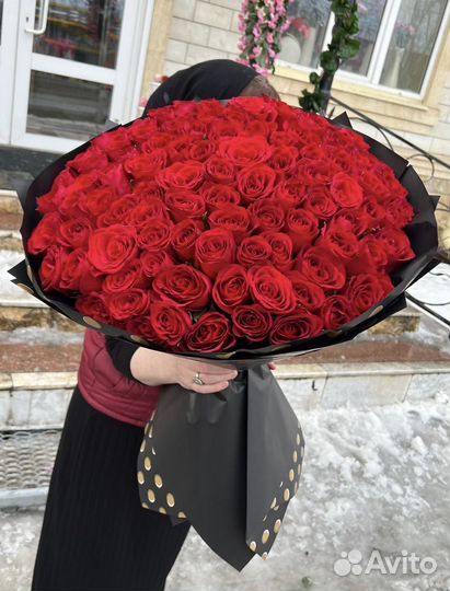 101 роза на 8 марта цветы букеты