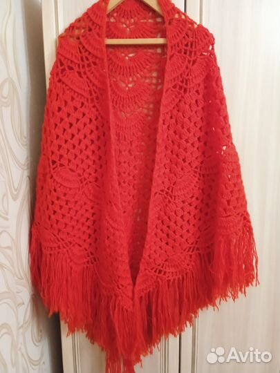 Шаль вязаная крючком