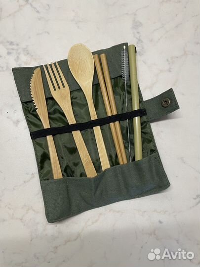 Бамбуковый набор столовых приборов