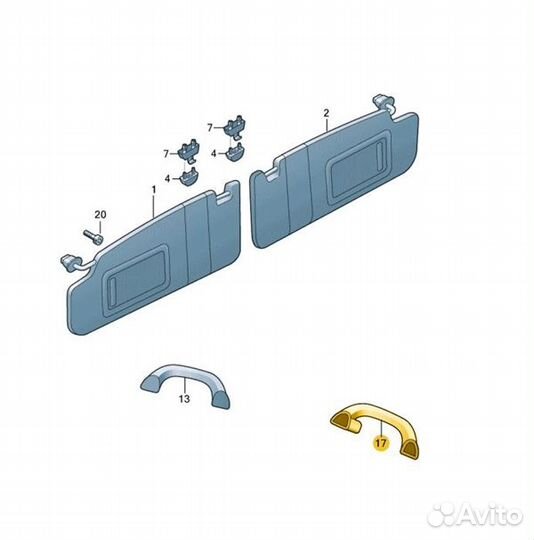 Ручка салона задняя Skoda Rapid CWV 678727 2019