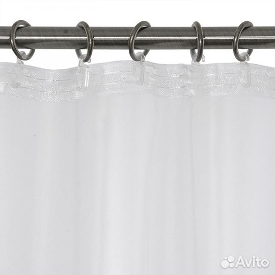 Тюль на ленте для кухни 140х180 см вуаль цвет белы