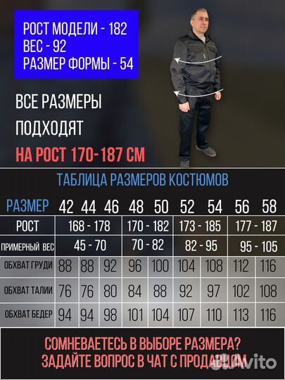 Черная форма охранника