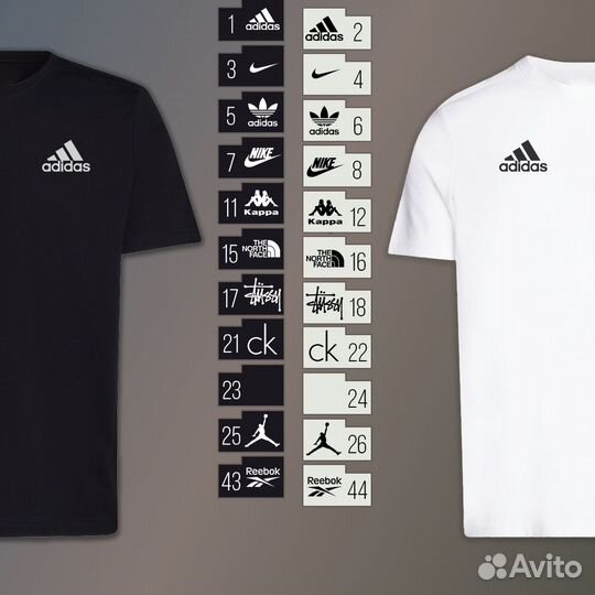 Футболки малый опт TNF черн 48