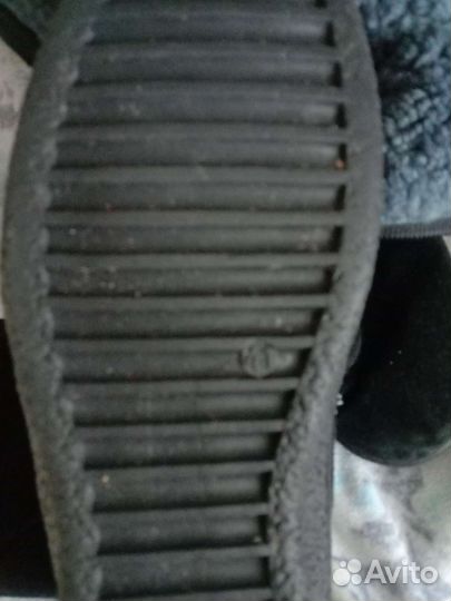 Натуральные замша, мех, б/у.полусапожки