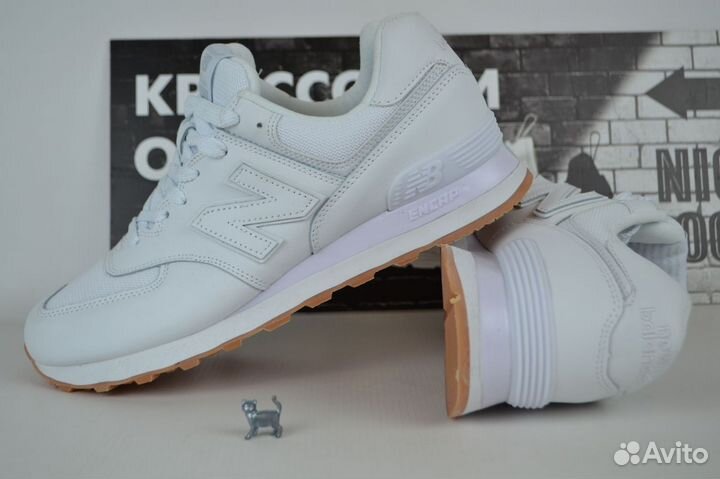 Кроссовки new balance 574 белые