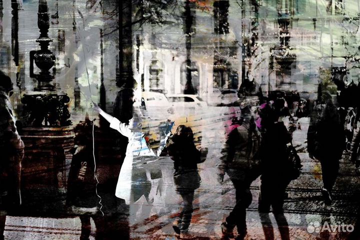 Итальянская картина Before Christmas. Фактурная шт