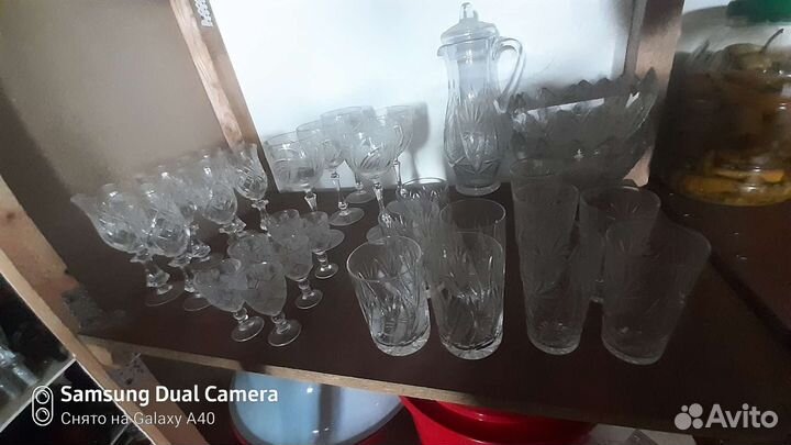 Графин бокалы гусевский хрусталь