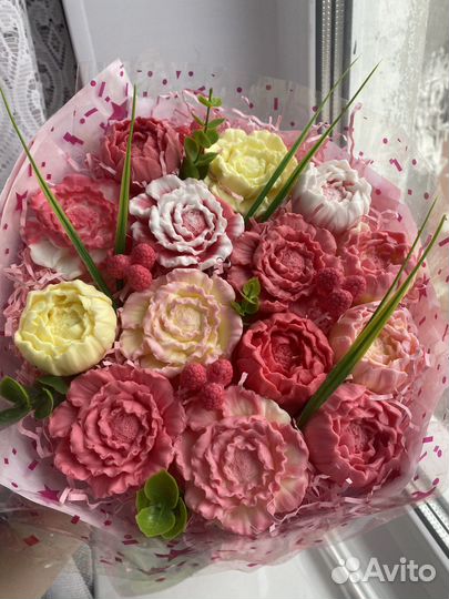 Мыло ручной работы. Букет роз