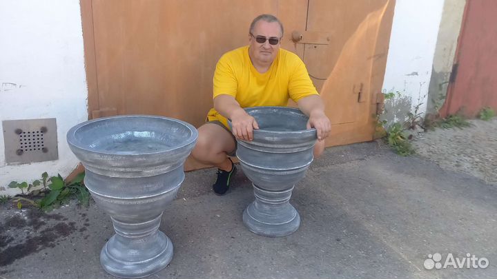 Вазоны для цветов из арт бетона