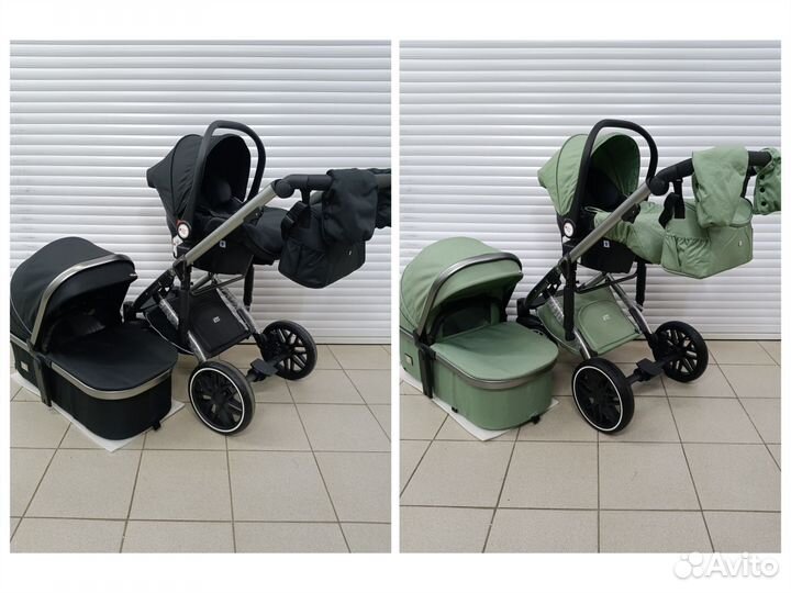 Новая коляска 3 в 1 с отличной амортизацией Luxmom