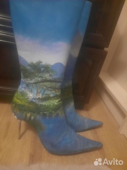 Сапоги женские натуральная кожа