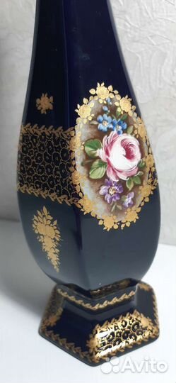 Ваза кобальт фарфор. Limoges (Лимож)